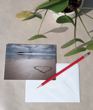Heart in the sand - card