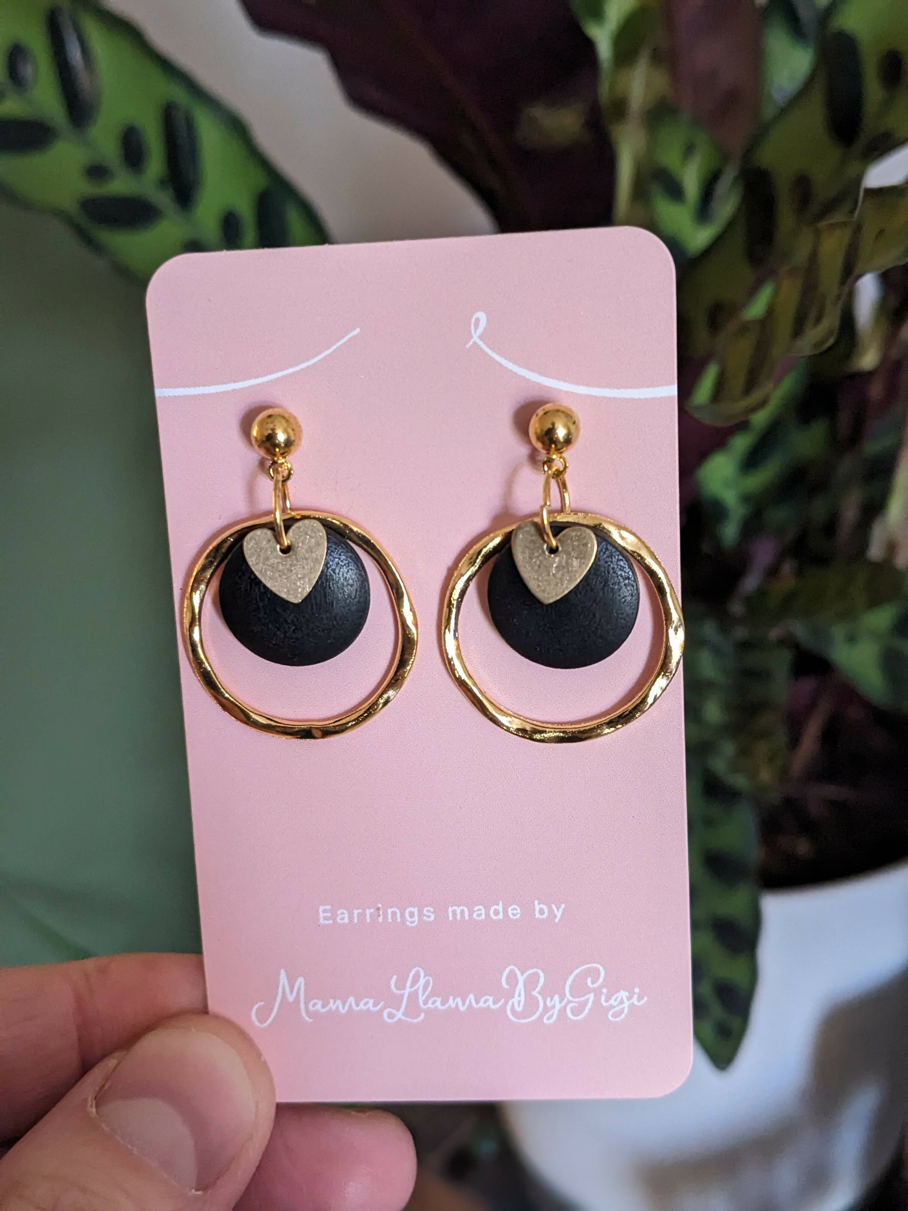 Golden heart - Classic Earrings