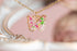 Small Real Flower Multicolour Butterfly Necklace Gold Plated