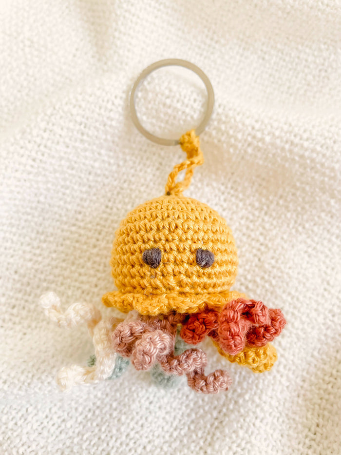 Hand-Made Crochet Jellyfish Keychain / UKCA-CE Certified