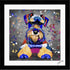 SCHNAUZER DOG COLOUR SPLASH FRAMED ARTWORK.