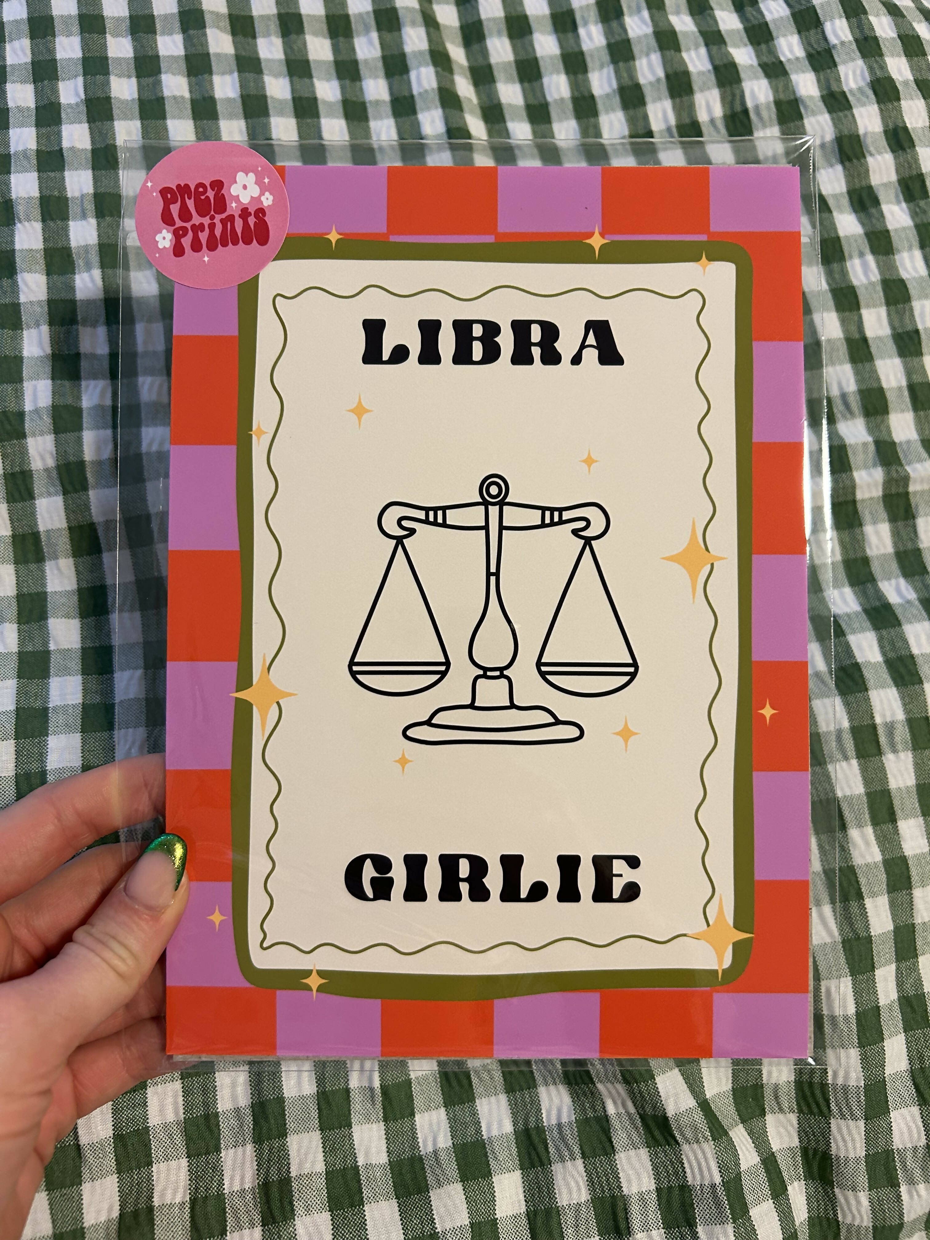 Libra Girlie Print A5