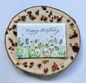 Plantable Wildflower Card - Meadow Happy Birthday