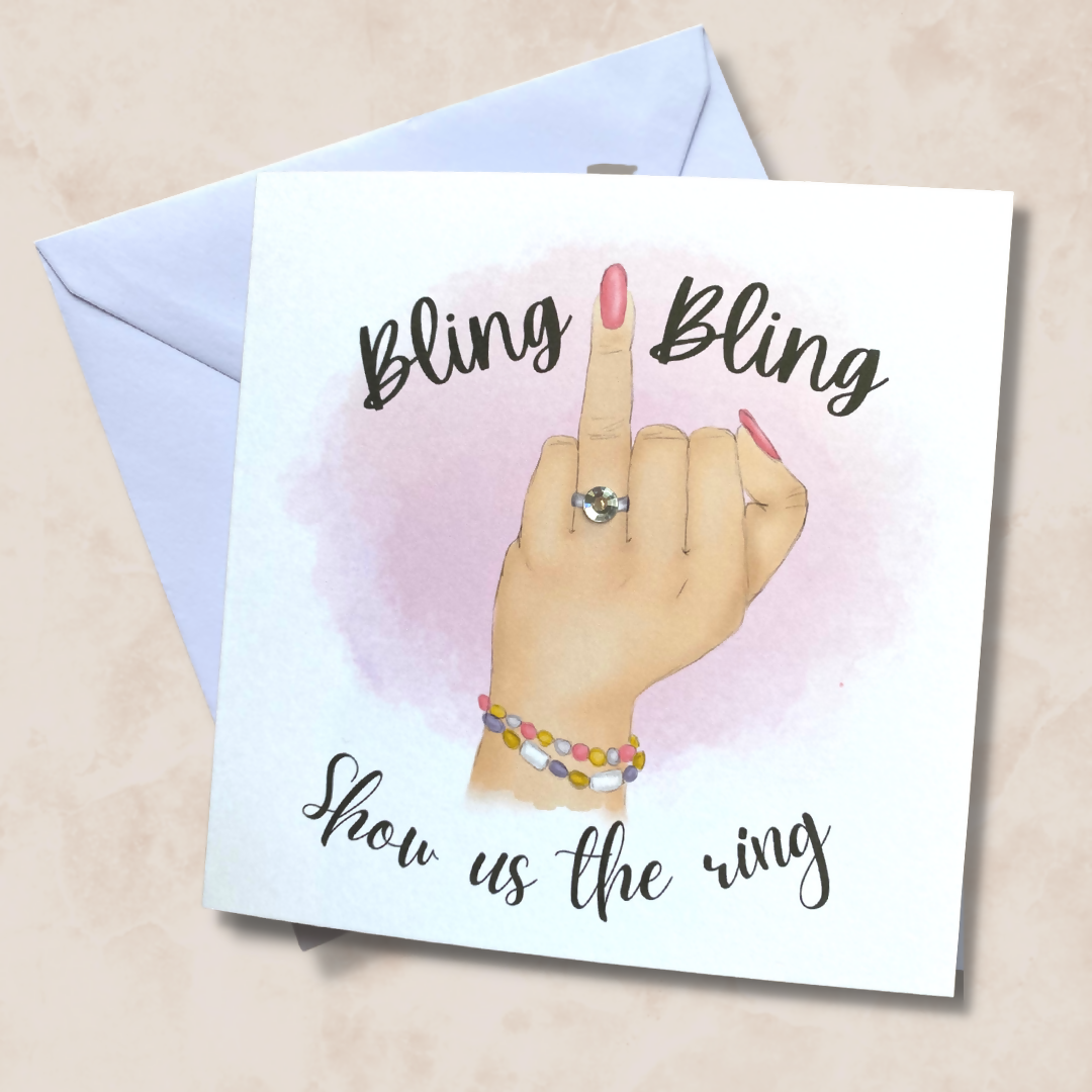 engagement wedding card - bling bling