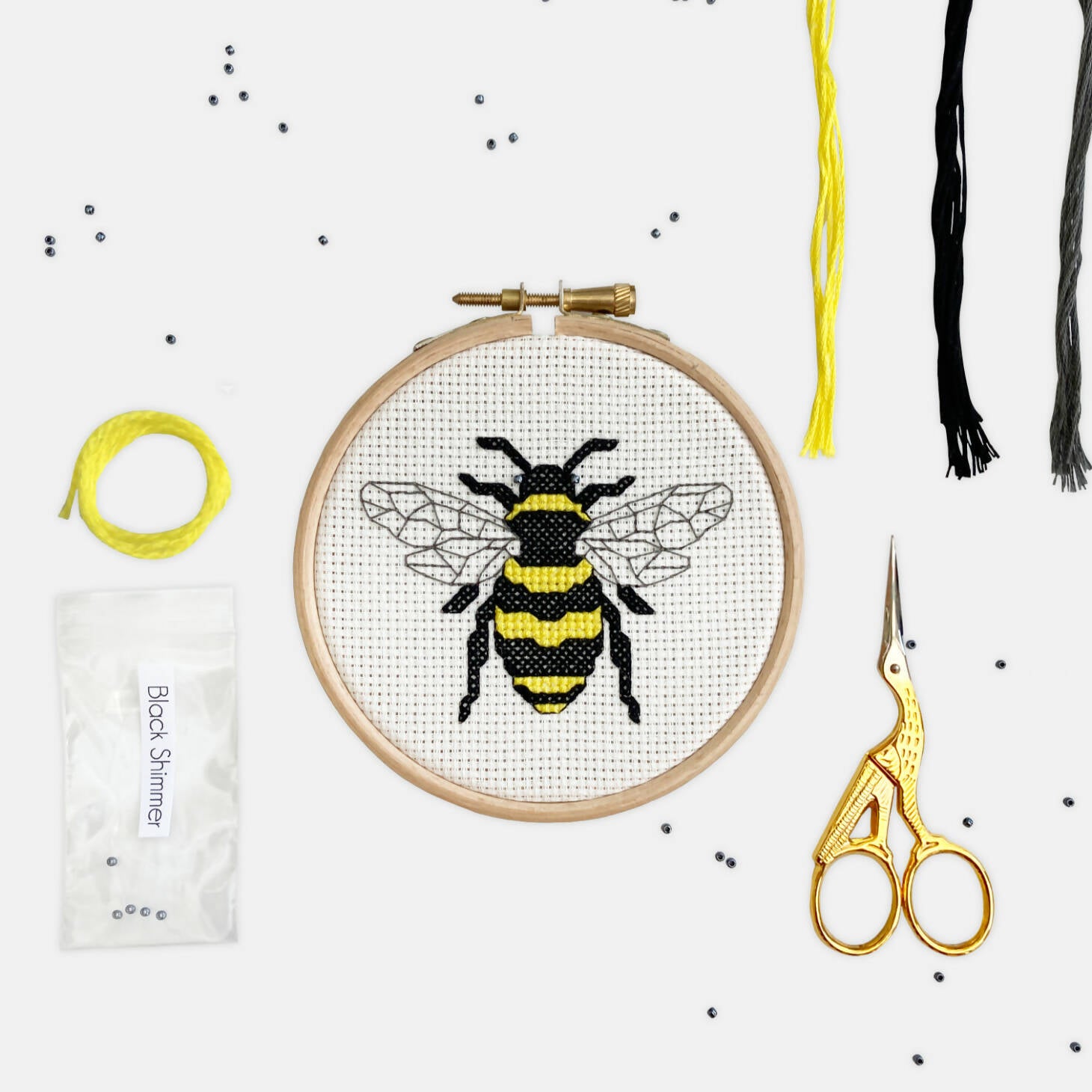 Bee Cross Stitch Kit | Complete Craft Set | Art & Soul