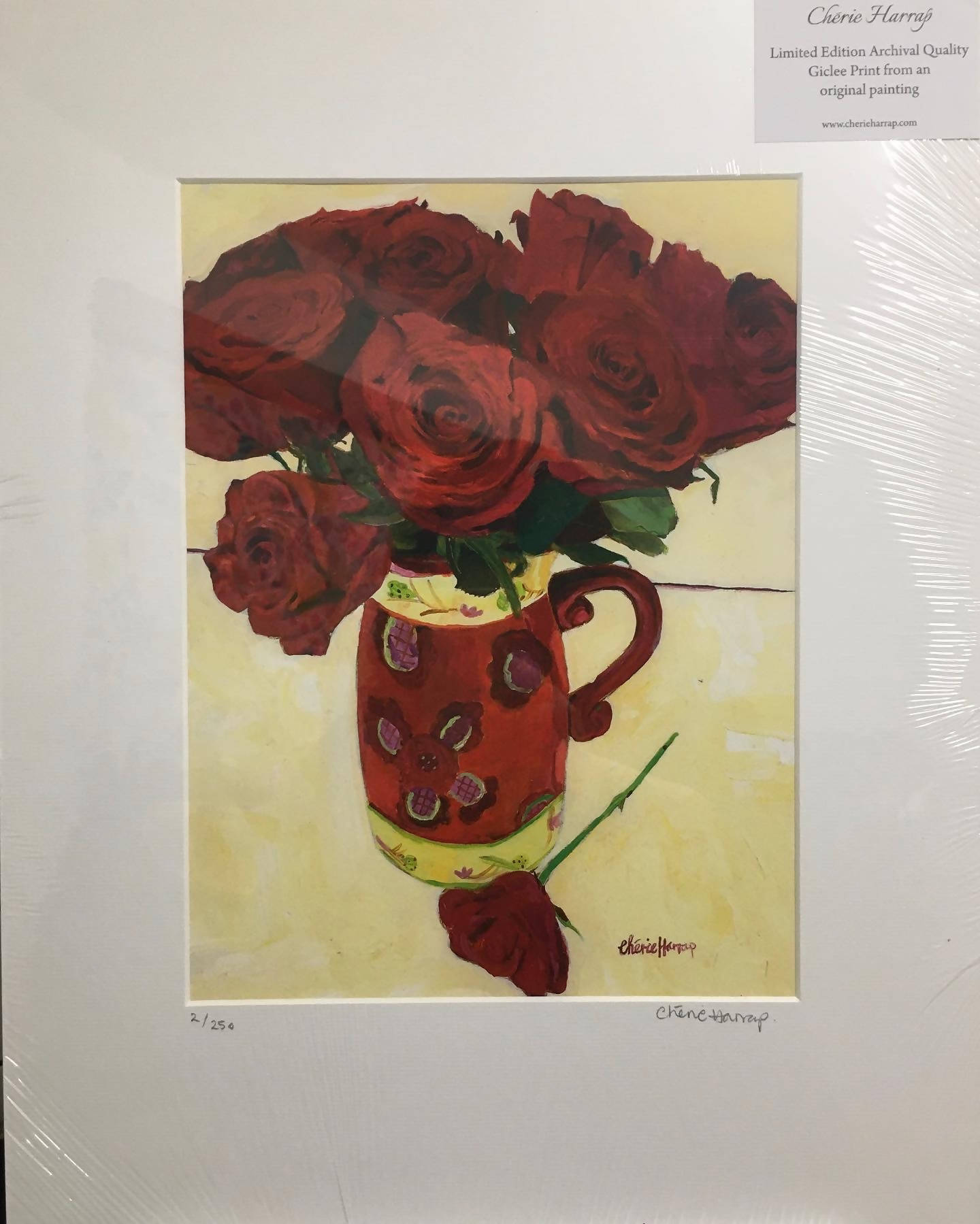 Roses In Large Jug - Giclée Print