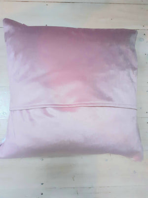 Pink kitsch Christmas cushion