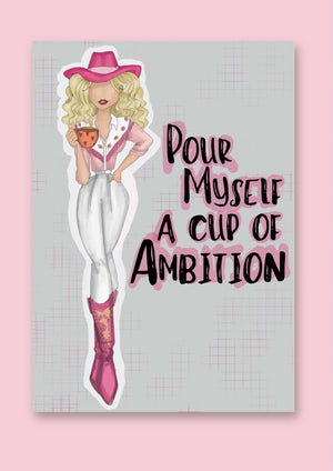 Cup of Ambition fashion illustration print
