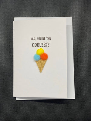 Coolest Dad - Pom Pom greeting card