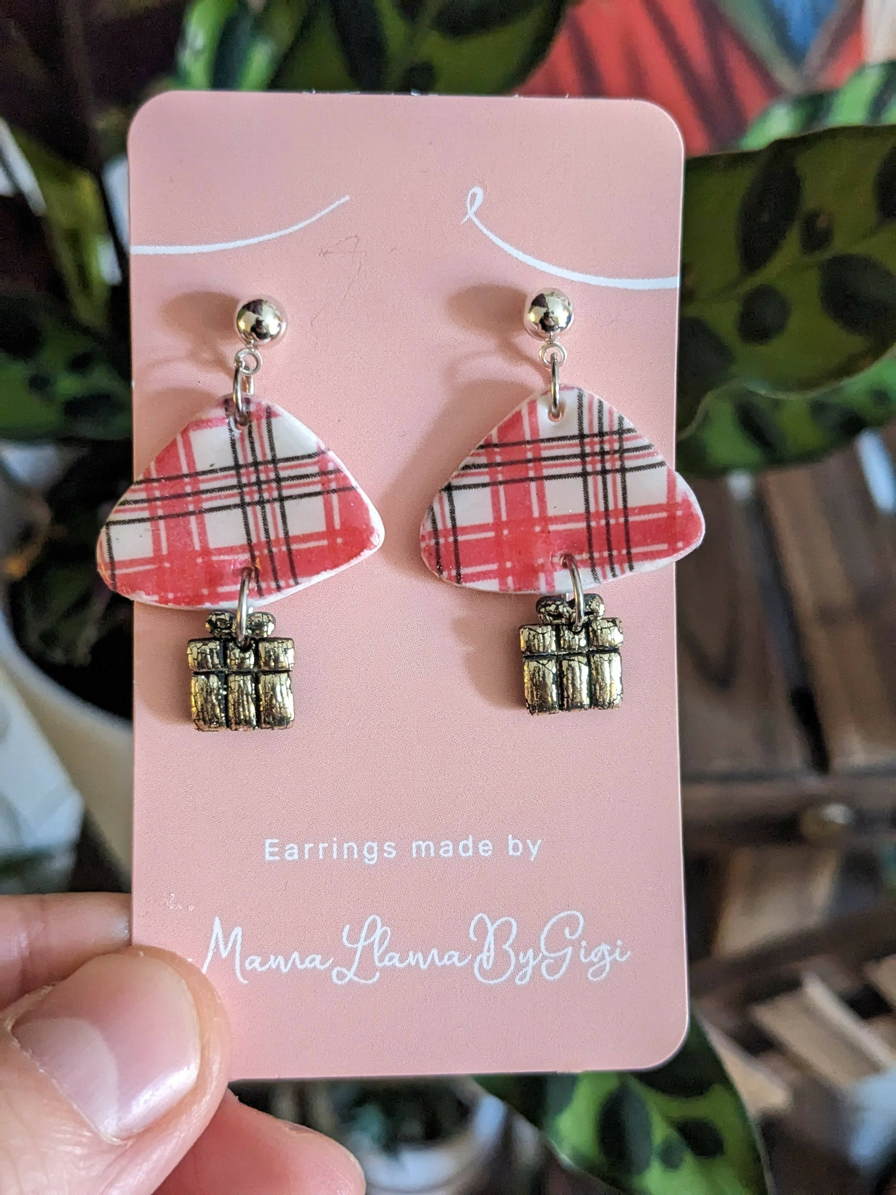 Eggnog - Christmas Clay Earrings