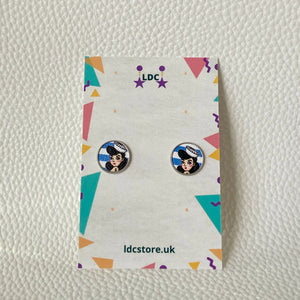 Sailor Girl Faux Leather Studs