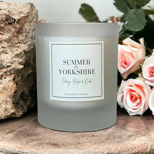 Summer in Yorkshire - Peony, Rose and Oud Scented Candle 150g