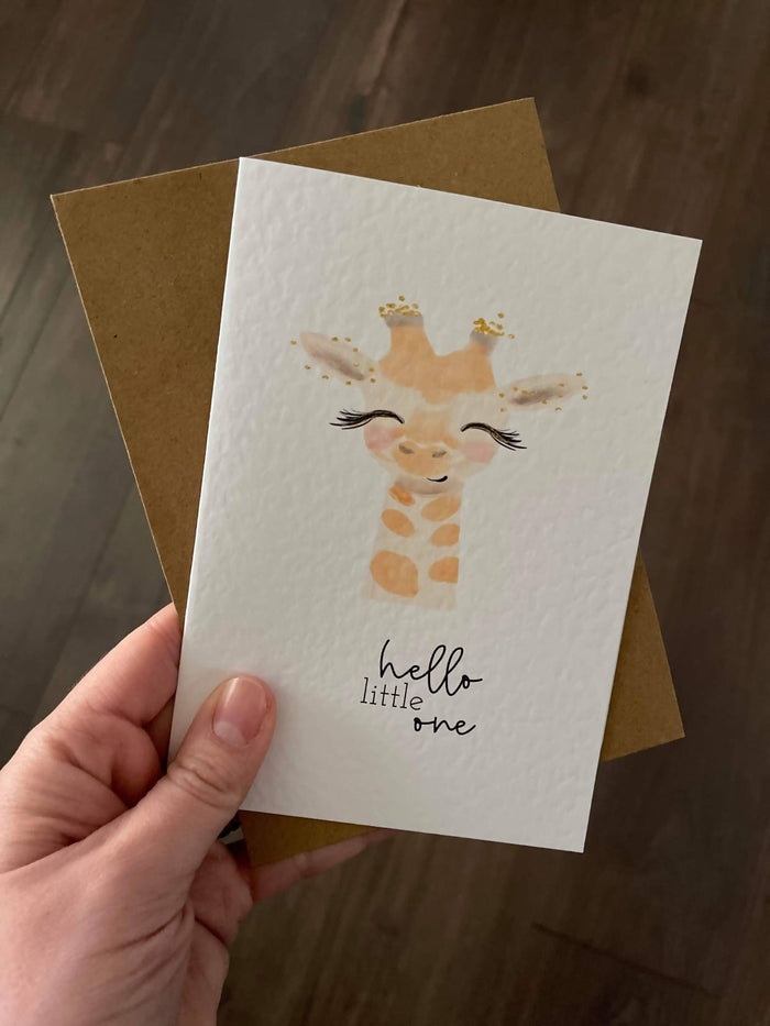 New baby card - Giraffe