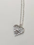 Hammered Heart Sterling Silver Pendant - Handmade