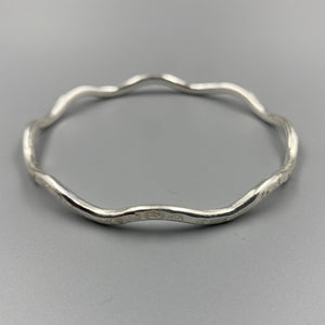 3mm Wave Bangle in Sterling Silver