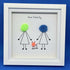 Pom Family Picture- Small square framed