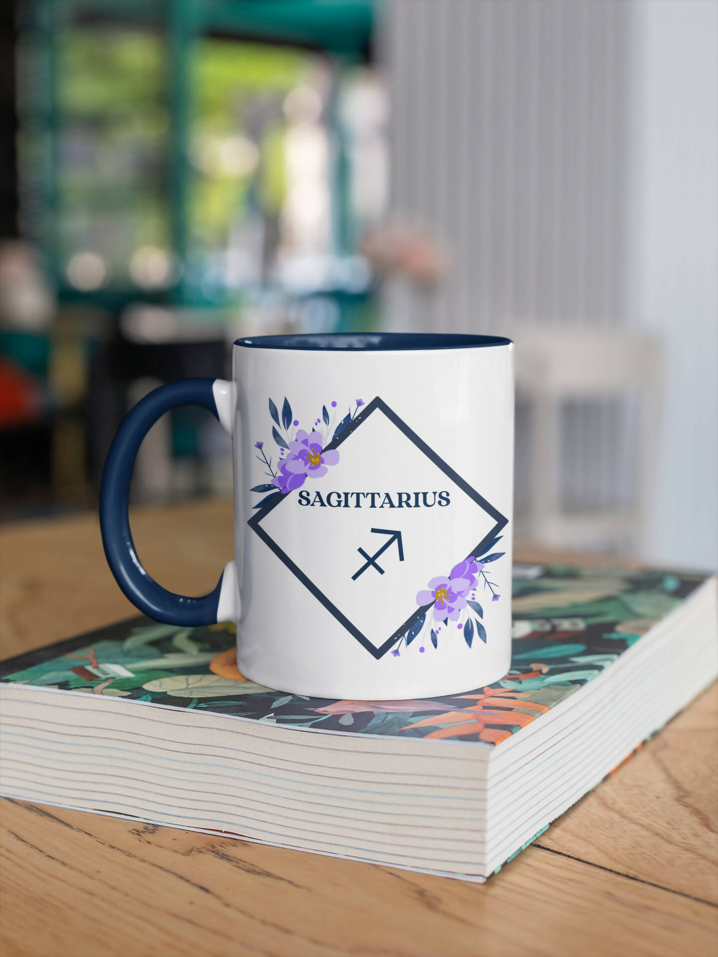 Sagittarius 11oz Floral Mug & Coaster Set
