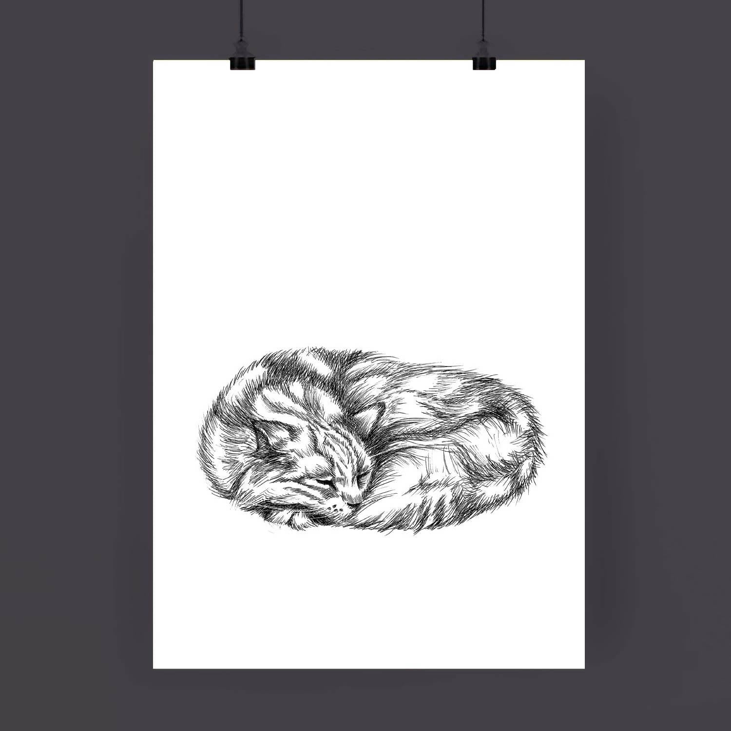 A4 Animal Illustration Print