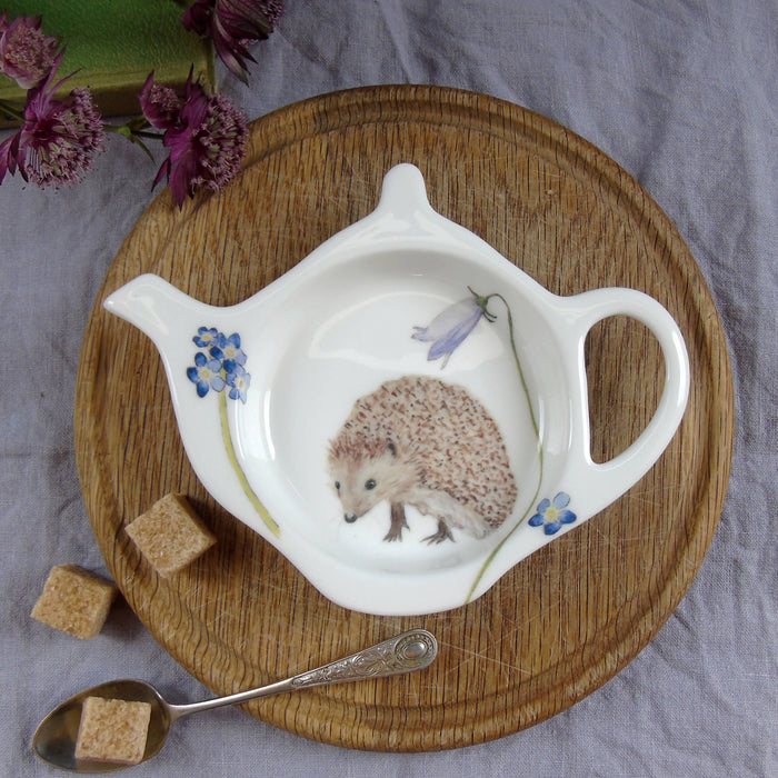 teabag tidy hedgehog and harebell