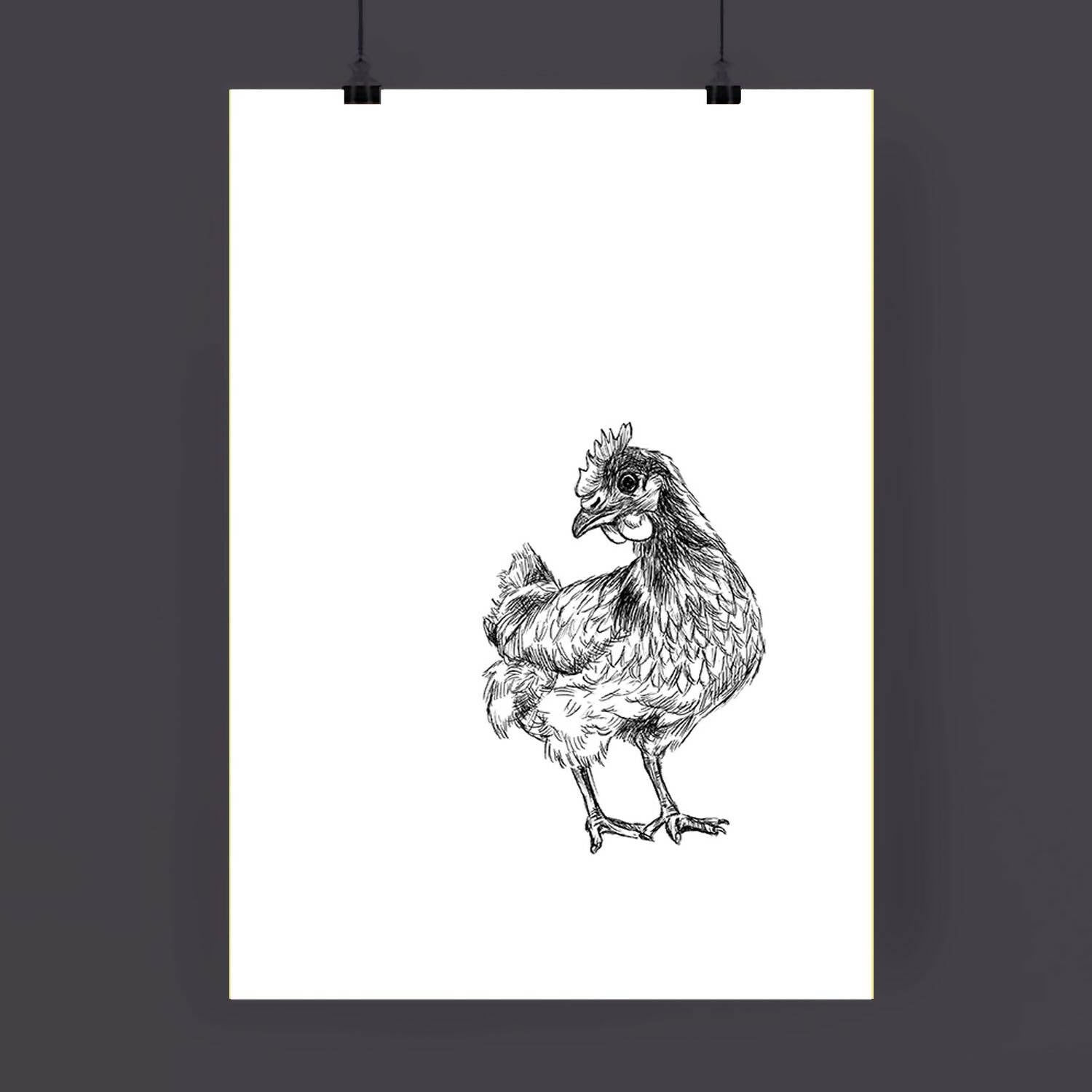 A4 Animal Illustration Print