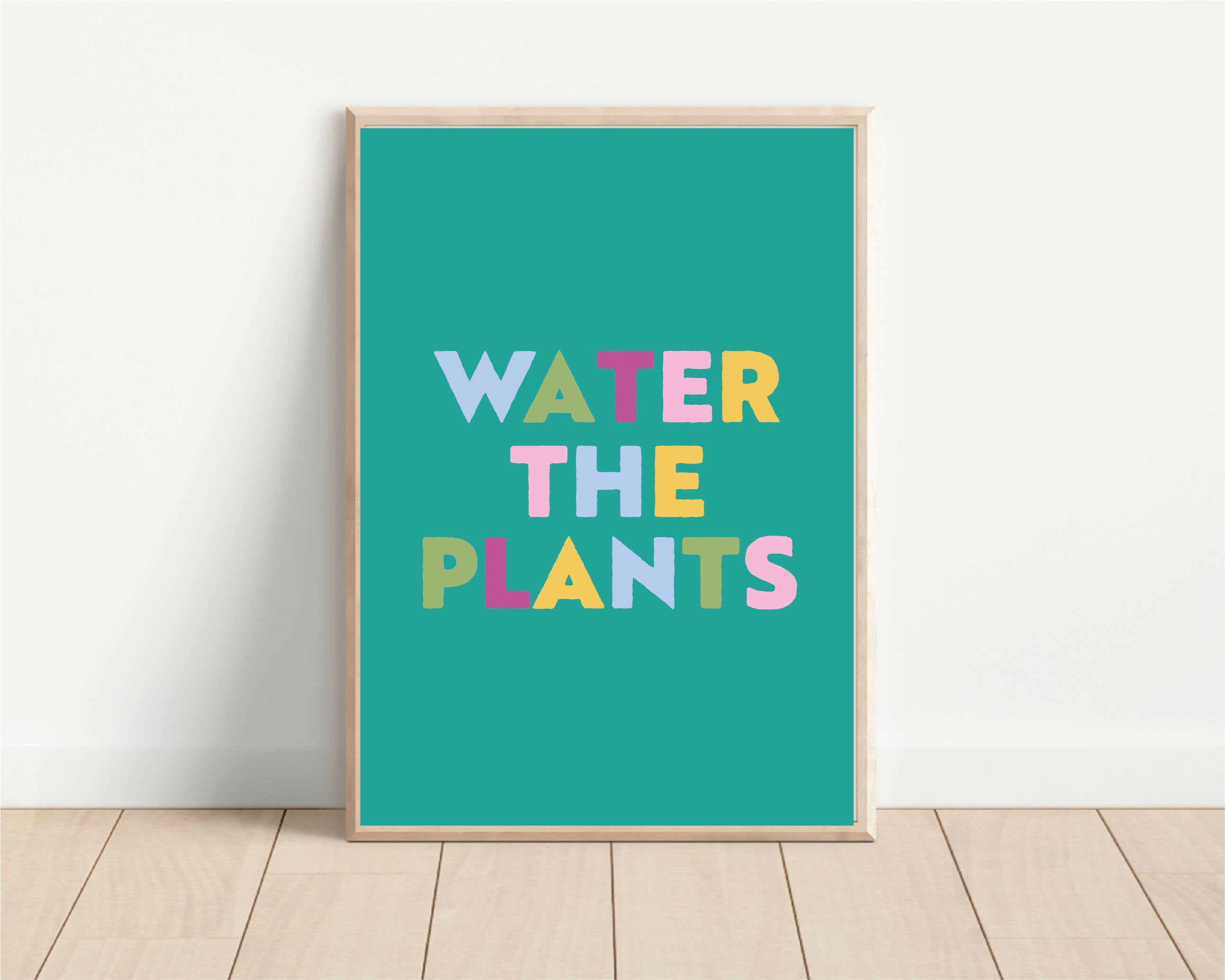 Water The Plants Print Coral A5 Size