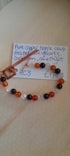 Pure Copper Clasp Bracelet with Faceted Rose Quartz, Carnelian and Amethyst