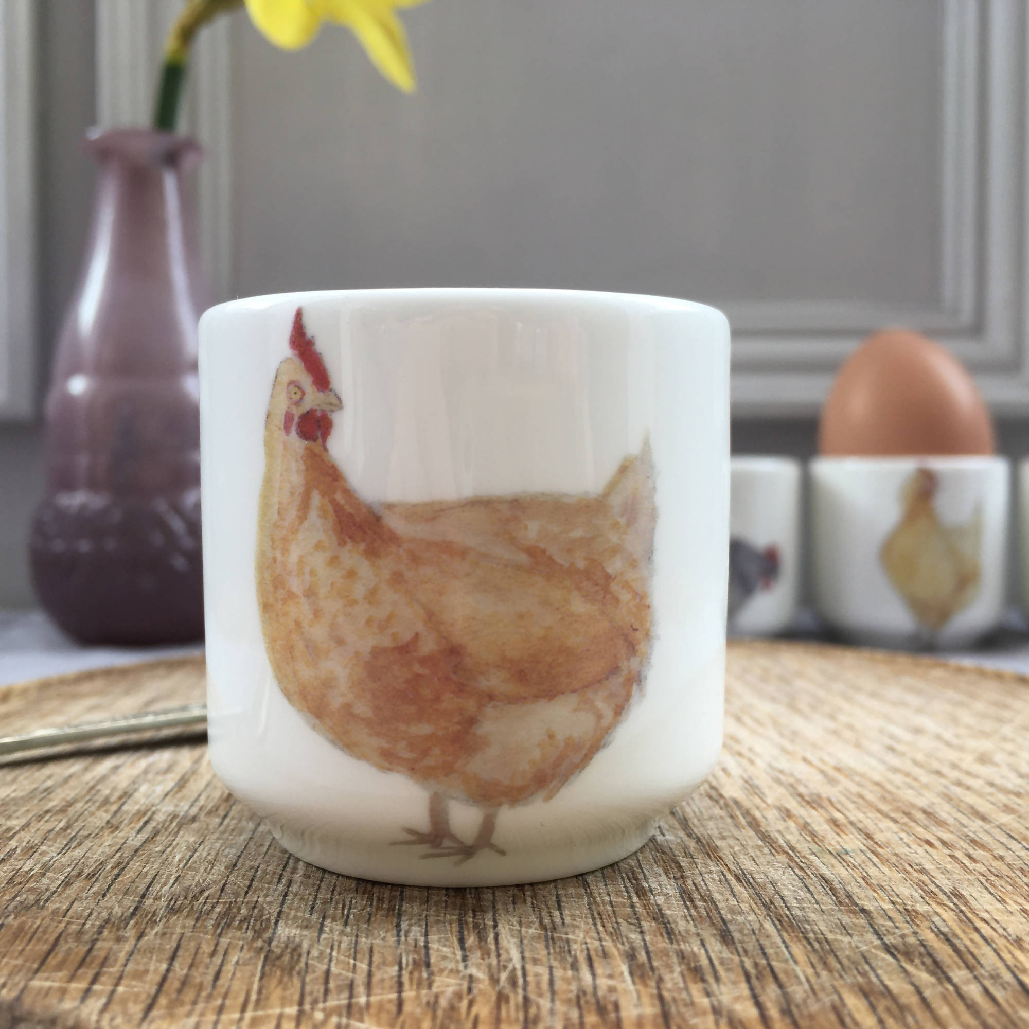 Charming Hen Eggcups | Elegant Ceramic | Art & Soul