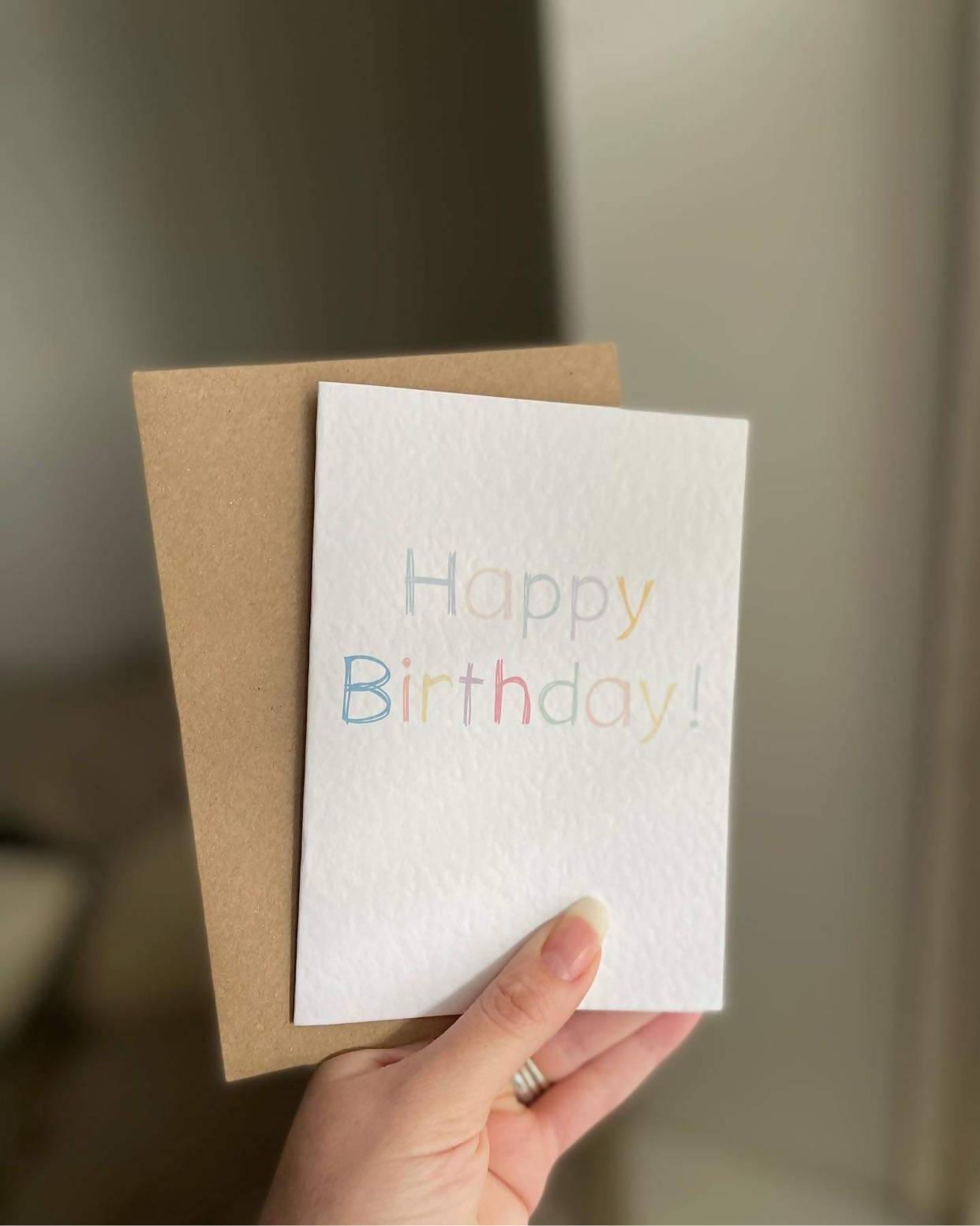 Pastel Colour Happy Birthday Card