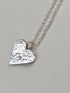 Hammered Heart Sterling Silver Pendant - Handmade