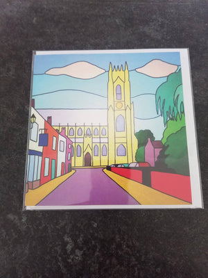Greetings card - The Minster from Highgate, Beverley