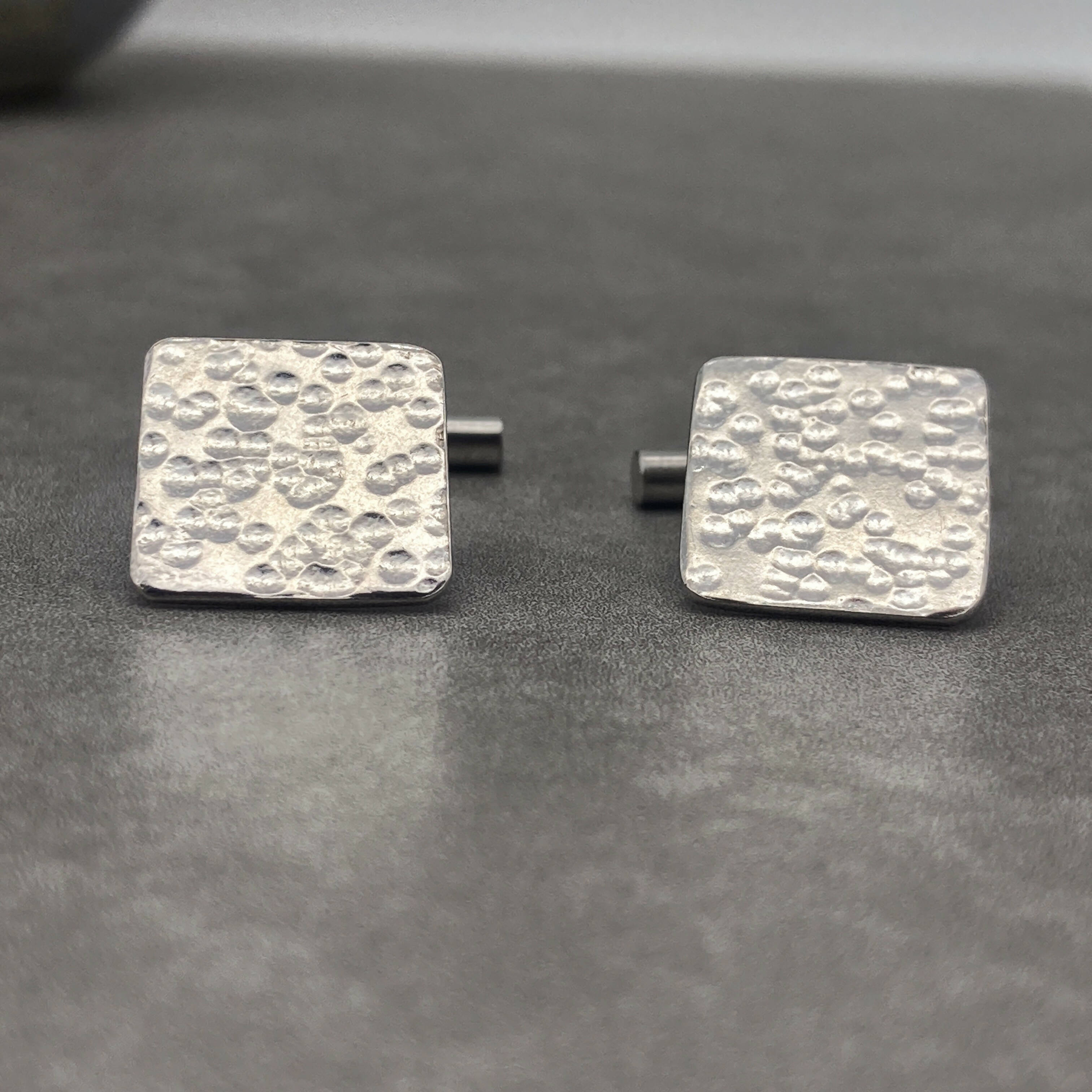 Hammered Square Cufflinks