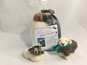 Sheep needle felting kit