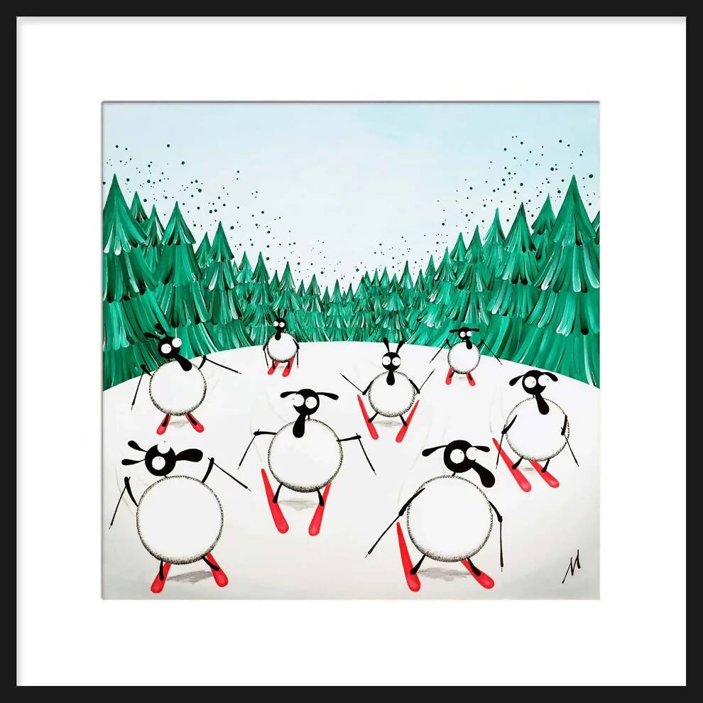 Ski Ewe Later  | Fun Sheep Art | Art & Soul