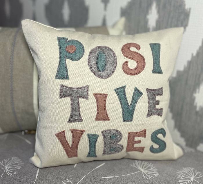 Positive vibes cushion