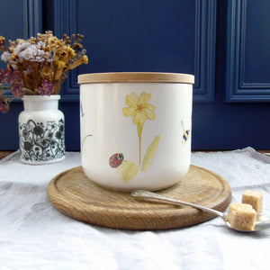 Bee and Spring Flower small storage pot