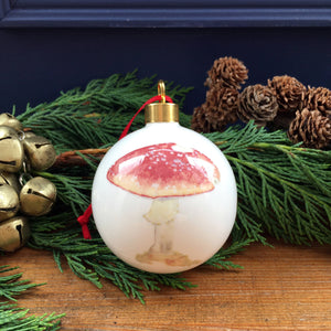 Christmas bauble, Toadstool design