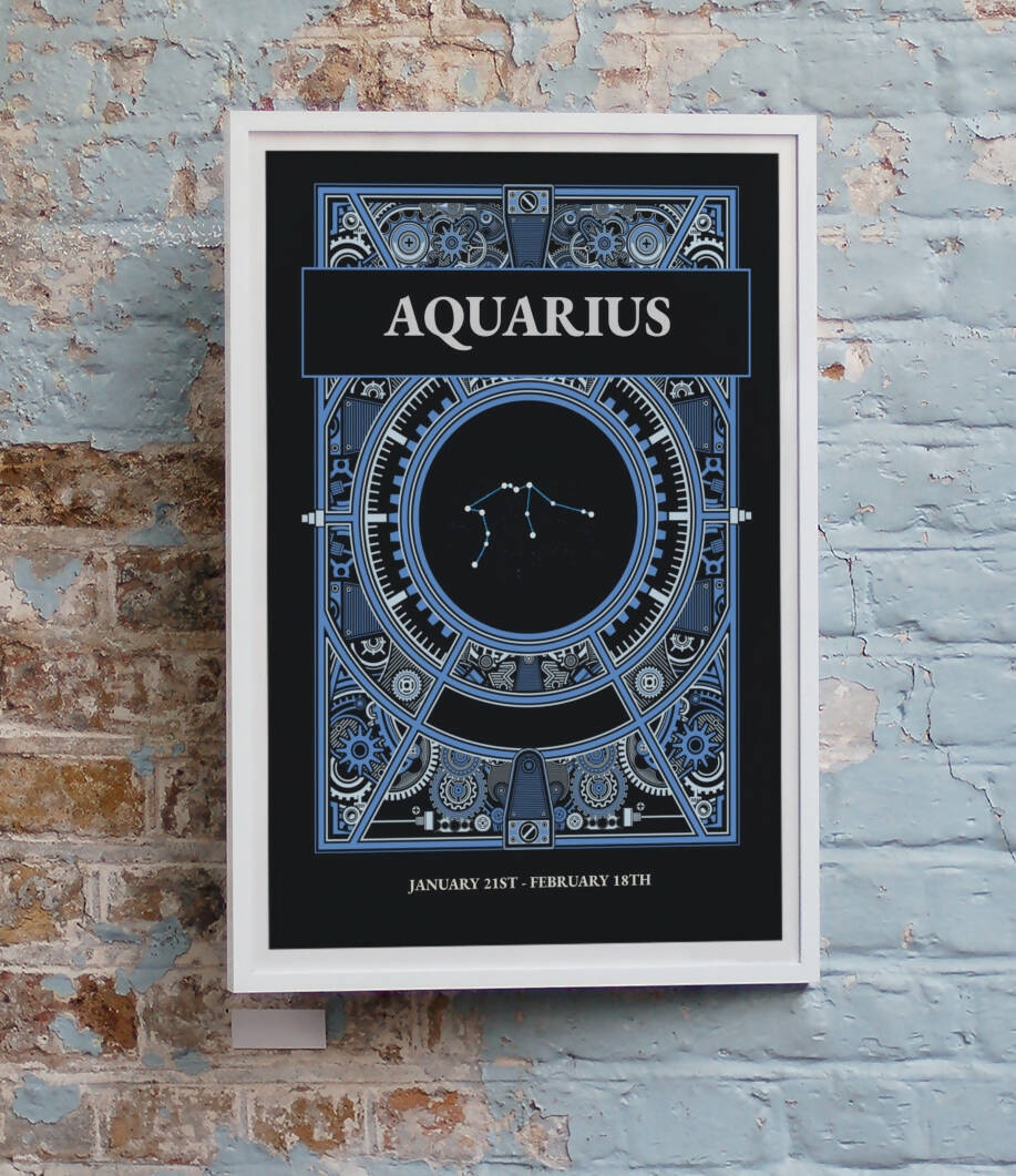 Aquarius Zodiac Horoscope Star Sign Constellation Art Print - POSTCARD