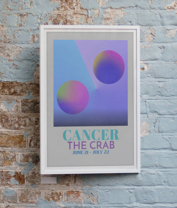 Cancer Zodiac Horoscope Star Sign Avant Garde Style Art Print A4 Framed no Mount