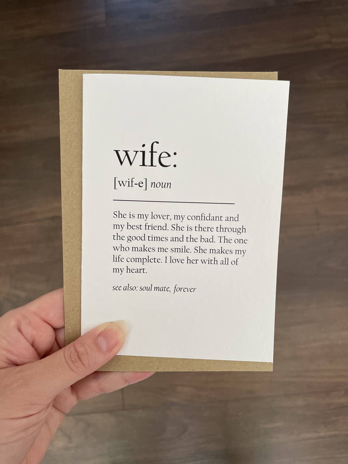 Wife Definition Card