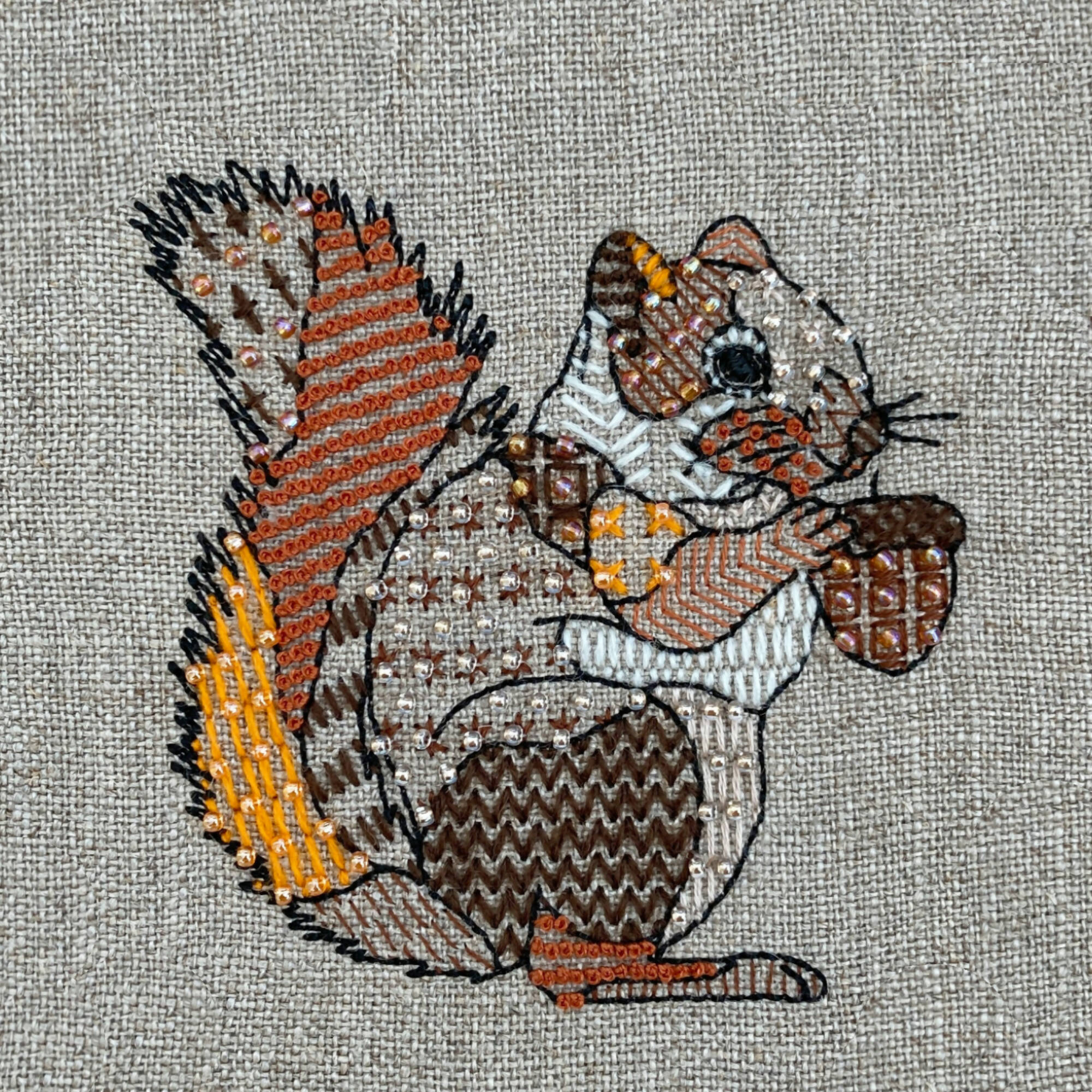 Squirrel Embroidery Kit | Fun & Easy | Art & Soul