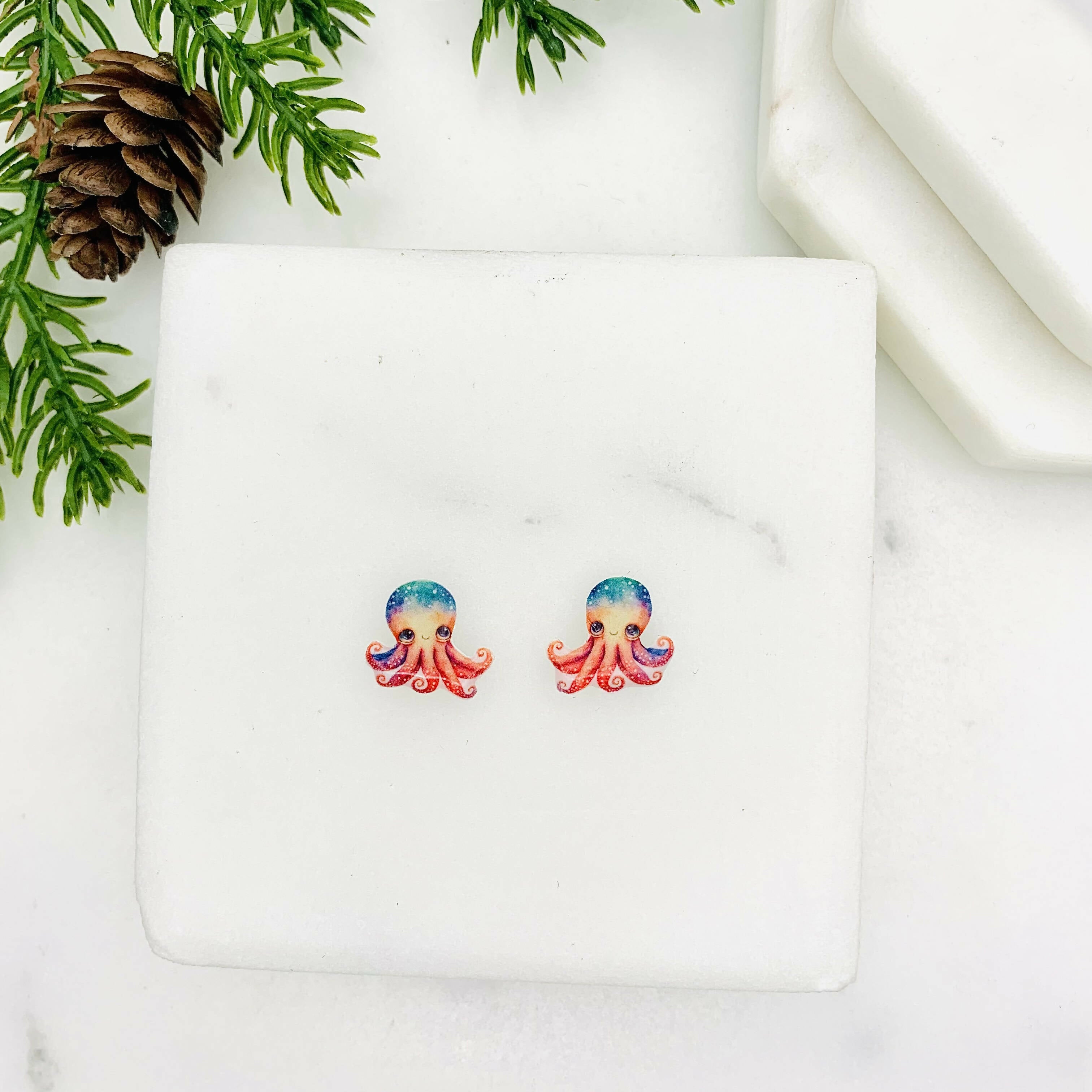 Octopus Stud Earrings