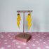 Flash Lightning Bolt Earrings in Yellow Glitter