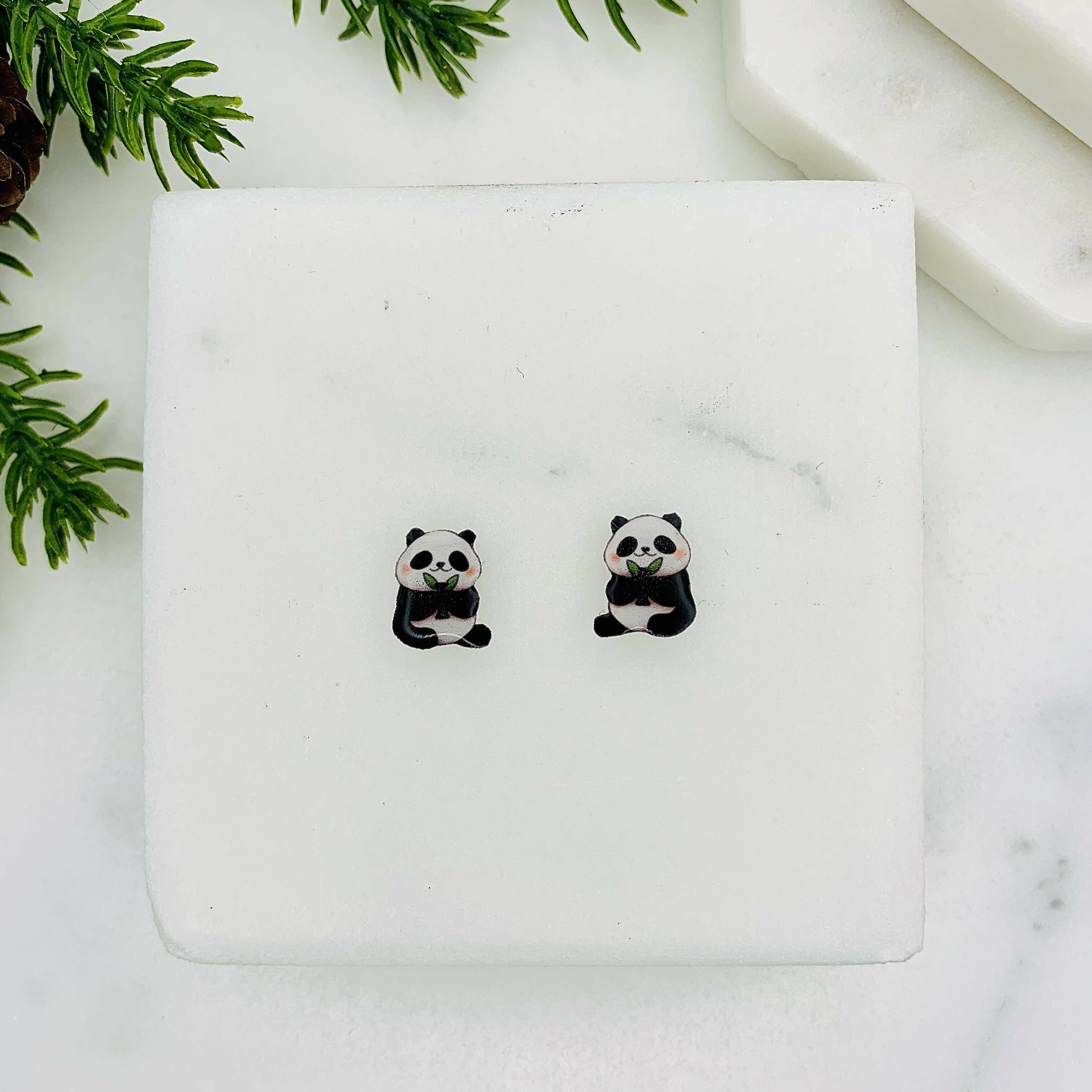 Sitting Panda Stud Earrings