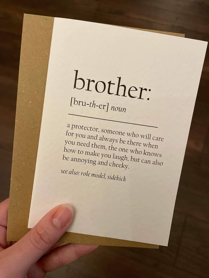 Brother Definition card