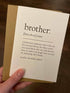 Brother Definition Card