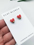 Red Heart Studs - Cute Handmade Earrings | Art & Soul