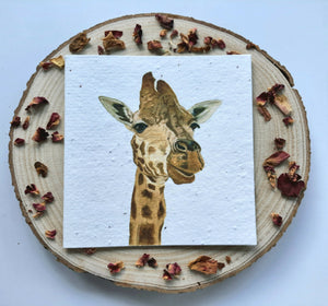 Plantable Wildflower Card - Giraffe