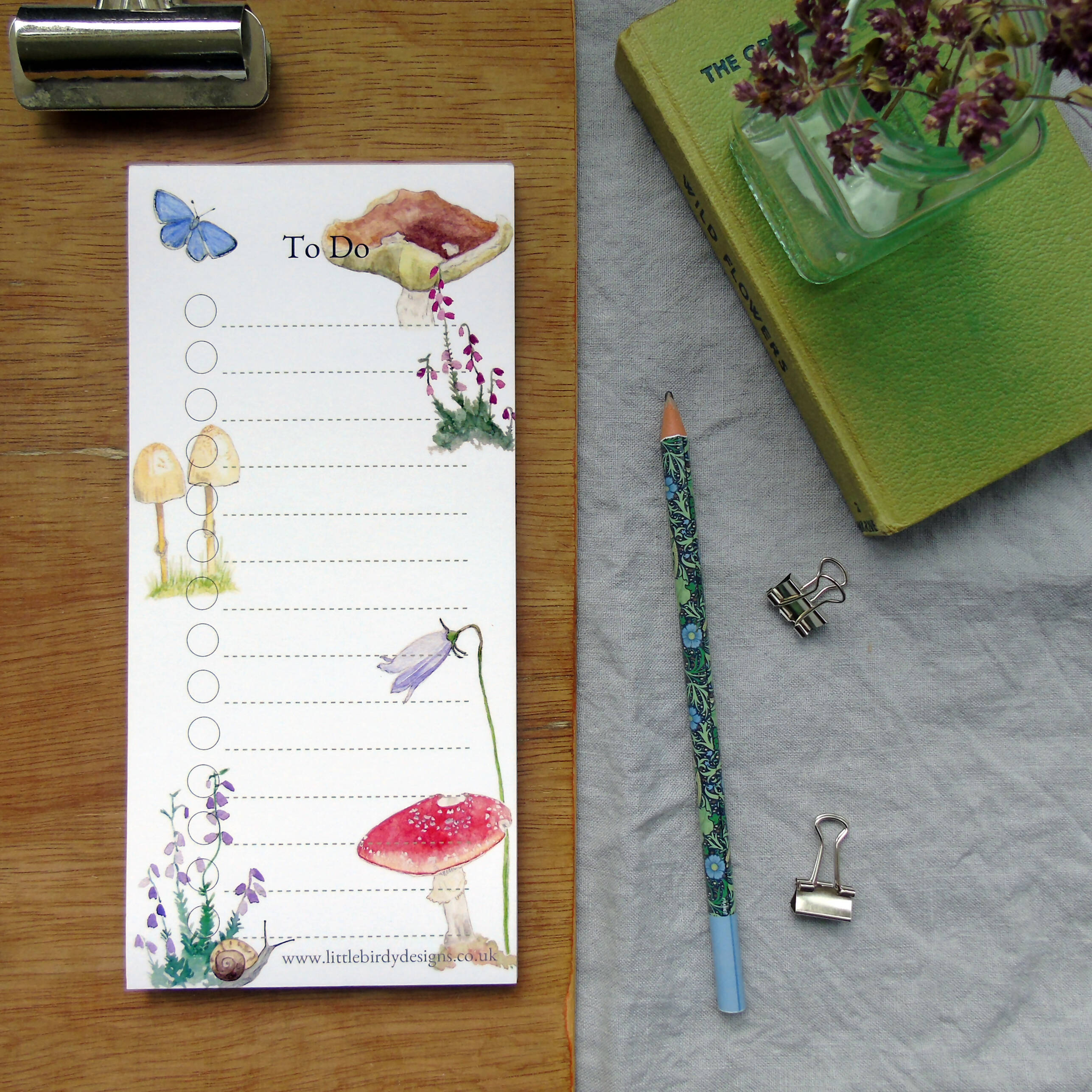 Mushroom To Do List Notepad