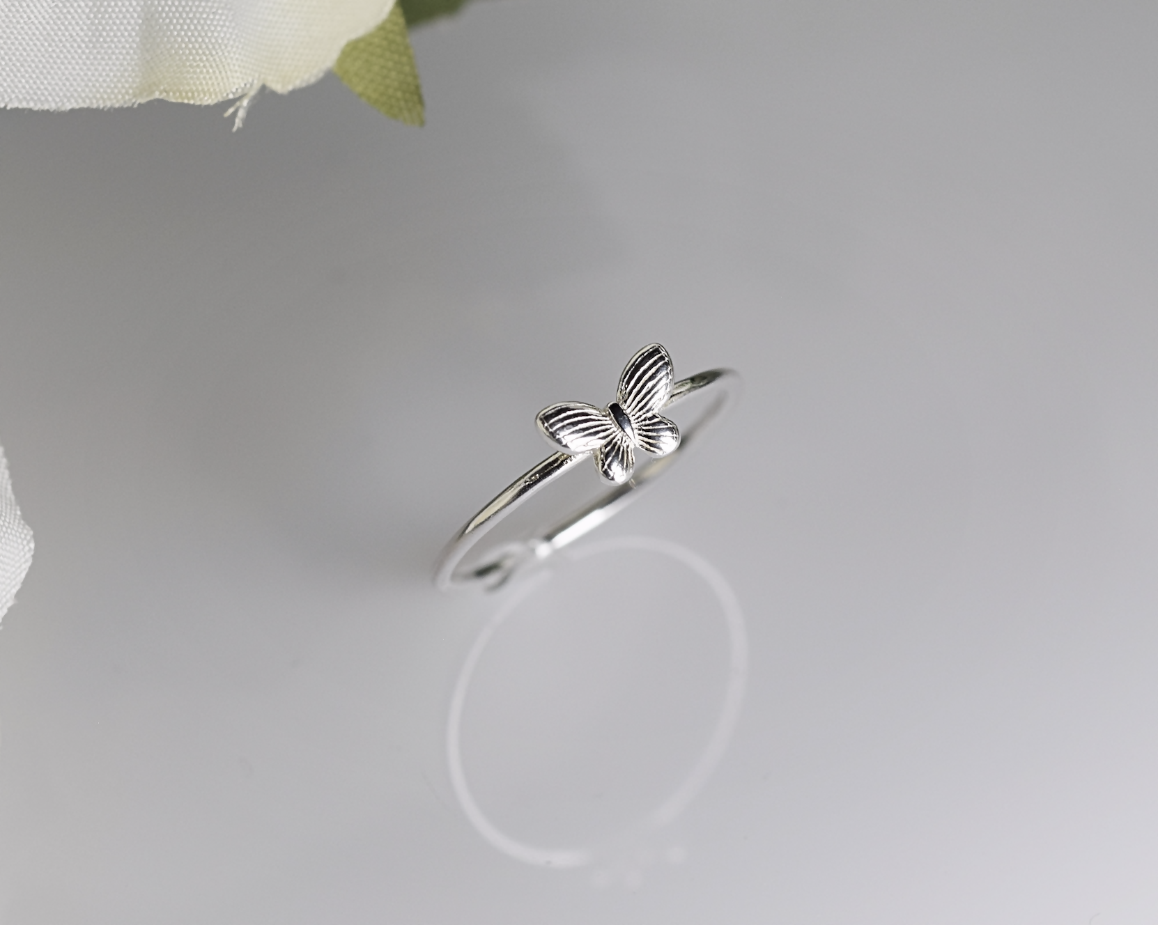 Silver Butterfly Ring