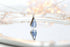 Forget Me Not Deep Teardrop Necklace Silver Plated